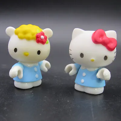 Mega Bloks Hello Kitty Sanrio 1976 Red Bow & Fifi Blue Outfits. 1 1/4  H • $10