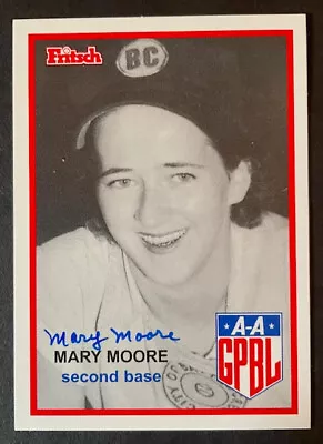 Mary Moore Signed Larry Fritsch AAGPBL Card #137 • $15
