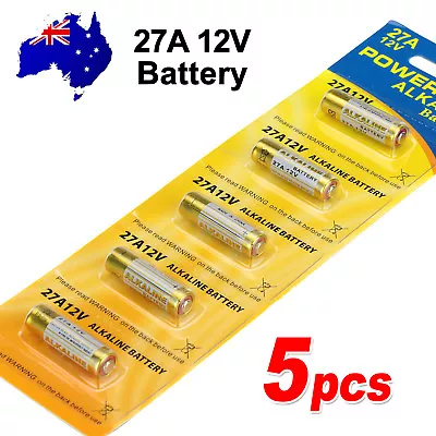 5x OZ 27A 12V MN27 LR27A A27 L828 V27GA Alkaline Battery Garage Car Remote Alarm • $5.95