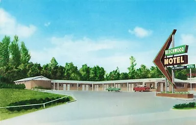 Chrome Postcard ~ Vicksburg Mississippi Beechwood Motel • $2.95