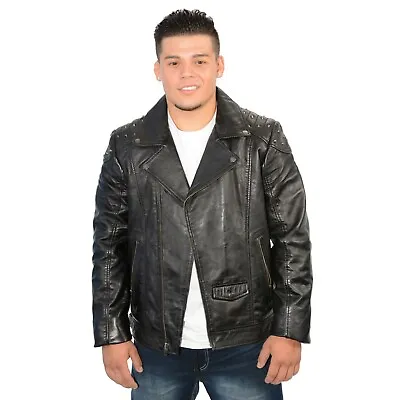 Milwaukee Leather Men’s M/c Look Jacket With Shoulder Studding**SFM1825 • $139.99