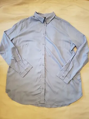 H&M Light Blue Button Up Shirt Collared Career Blouse (Women's Size 6) NEW • $9.99