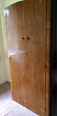 £10 • Buy 1930's Utility Vintage Wardrobe With Bakelite Door Handles 