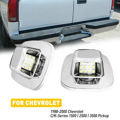 $13.99 • Buy LED License Plate Light For 88-00 Chevy C/K 1500 2500 3500 BRIGHT WHITE Tag Lamp