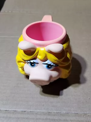 Applause Henson Miss Piggy 3D Mug Plastic Vintage 90's  3.25  H And 6 Oz • $16.99