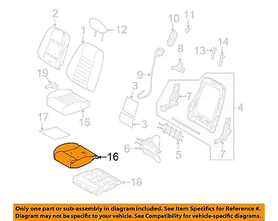 FORD OEM Mustang Front Seat Bottom-Foam Cushion Pad Insert Right AR3Z63632A22D • $1660.85