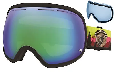 Von Zipper Fishbowl Ski Goggles Sport Visor Ski Snowboard 2 Lenses GMSNCFIS-JJJ • $155.61