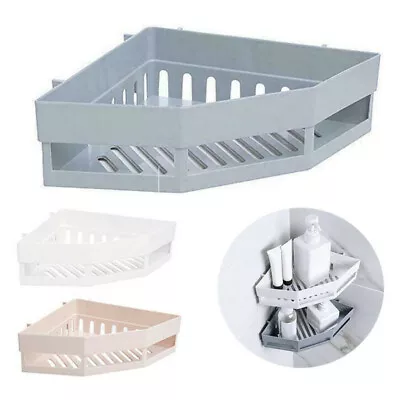 Bathroom Corner Shower Suction Shelf Tidy Wall Storage Basket Kitchen Caddy Rack • $13.75