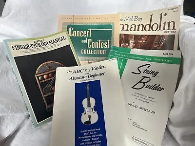 Mixed Lot Musical Instrument Sheet Music Books- Violin Guitar Mandolin Clarin • $4.99