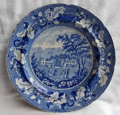 £30 • Buy Stevenson Pearlware Blue & White Pottery Plate Endsleigh Cottage C.1825