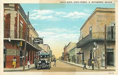 H Matamoros Mexico~Sixth Street~Washington Bar~Arturo Garza~Folks Hang Out~1930 • $5.25