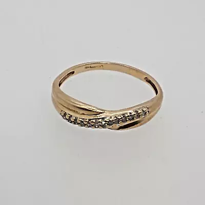 Eternity 9ct Gold Diamond Ring UK Ring Size I - 9ct Yellow Gold • £85