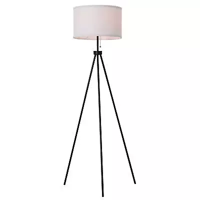 58  Black Metal Tripod Floor Lamp Modern • $29.98