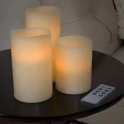 Piece LED Classic Or Color Changing Flameless Candle Set W/Remote By Lavish Home • $19.99