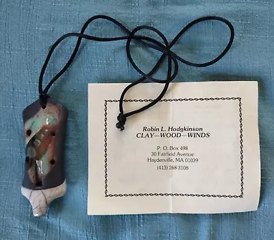 Robin L Hodgkins Ocarina Vintage Ceramic With Instructions No Longer Made • $40