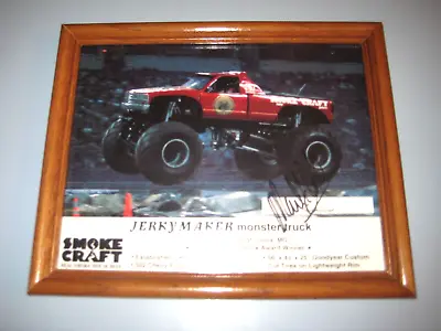 Jerky Maker Autographed Monster Truck Framed Picture Bigfoot 1995 Award Winner • $34.99