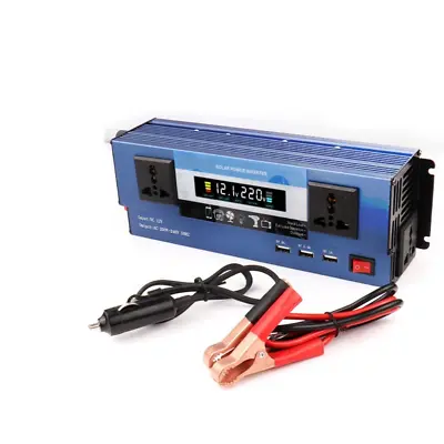 6000W Truck Power Inverter Converter DC12 24V To AC 240V Sine Wave 3 USB Charger • £45.89