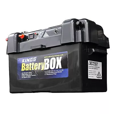 Adventure Kings 12V 4WD Maxi Battery Box Portable Deep Cycle AGM Universal Large • $49.95