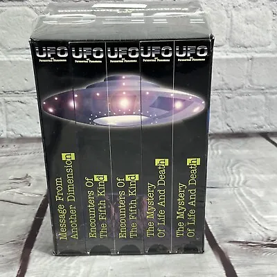 UFO And Paranormal Phenomena VHS 5 Tape Box Set 1996 Investigations Sci-Fi/Fact? • $99.95