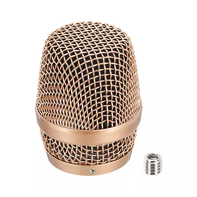 Mesh Microphone Grill Head For Wired Microphone Ball Head Replace Mic Gold • $8.43