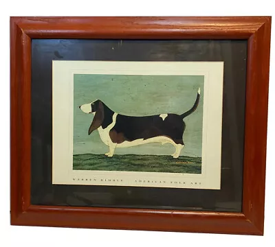 Warren Kimble Framed And Matted Bassett Hound Art Print • $52