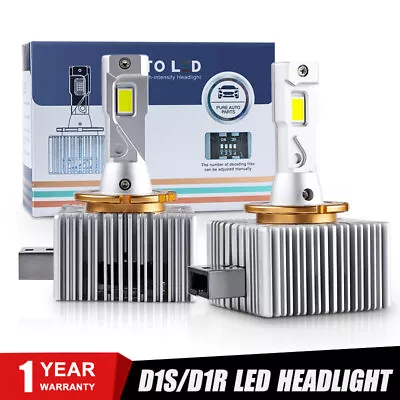 D1S D1R LED Headlight Bulbs 180W 20000LM Super White HID Xenon Conversion Kit 2x • $33.98