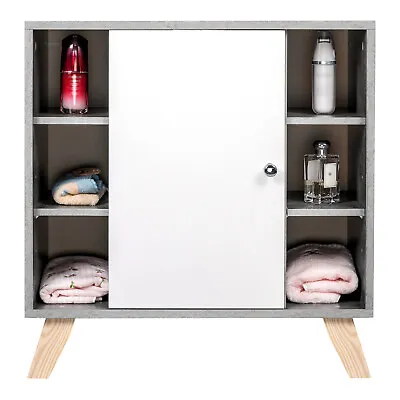 £40.99 • Buy Sink Cabinet Under Basin Storage Cupboard Vanity Unit Bathroom Furniture Grey