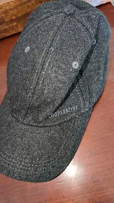 REI Coop Wool Blend Charcoal Gray Snapback Baseball Hat Logo Unisex • $18