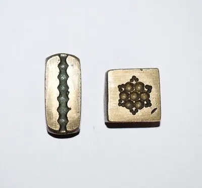 Antique Vintage Brass Stamp Die Mold Jewelry Tool Metal Smith 2 Piece  • $39.32