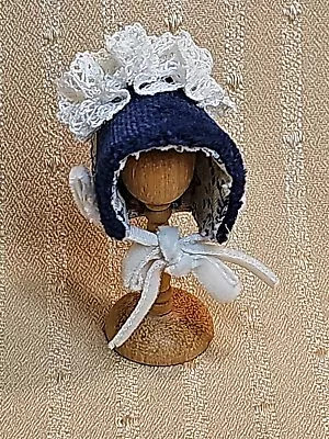 Vintage Artisan Handmade 1:12 Scale Bonnet For Miniature Dollhouse • $19.99