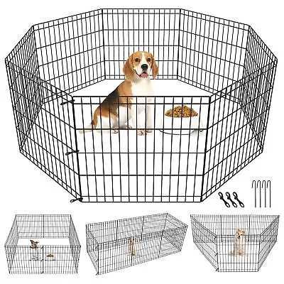 24 Inch Dog Playpen 8 Panels Tall Large Crate Fence Pet Puppy Pen Exercise Cage  • $31.58
