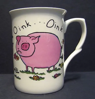 £4.99 • Buy Pig  Oink Fine Bone China Mug Cup Beaker (also Comes In Sheep & Cow)