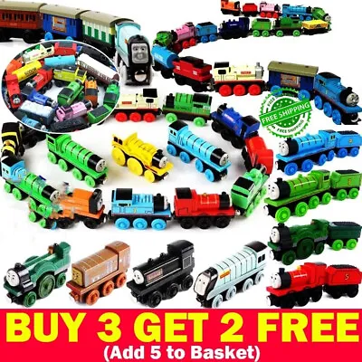 The Tank Engines Carriages Magnetic Wooden Train Set Take-n-play Kids Toys Gift • £4.55