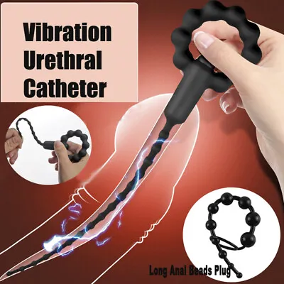 Cock Ring Penis Vibrator Dilator Sound Stimulator Plug Anal Beads Man Sex Toy AU • $20.95