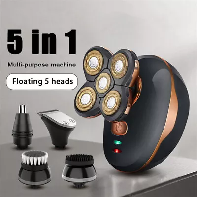 Bald Head Electric Shaver 5 In 1 4D Men Rechargeable Beard Hair Trimmer Clipper • $29.89