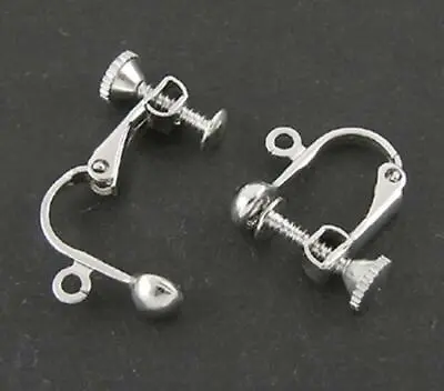 3 PAIRS ADJUSTABLE CLIP ON JEWELLERY EARRINGS WITH LOOPS 17mm FINDINGS AB15 • £3.29