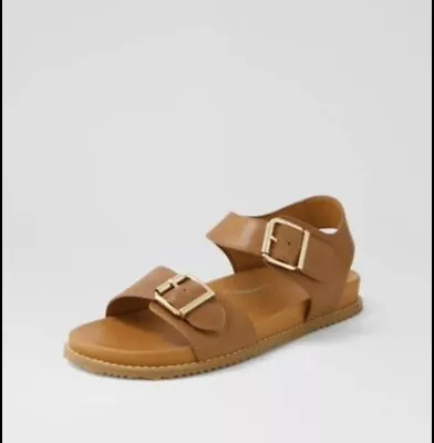 New Ziera Hastice W Tan Leather Sandals Womens Shoes Casual Sandals Sandals Flat • $70