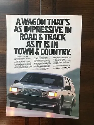 1987 Vintage Original Print Ad Volvo 740 GLE Station Wagon • $10.99