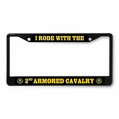 License Plate Frame Vinyl Insert I Rode 2Nd Armored Cavalry Military Logo Army • $17.99