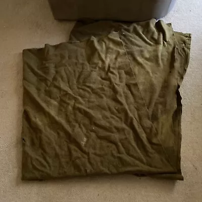 Original Vintage US Army Military Olive Green Wool Blanket 64” X 80”  3.5lbs • $29.95