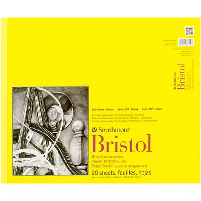 Strathmore Bristol Vellum Paper Pad 14 X17 -20 Sheets 342114 • $71.21