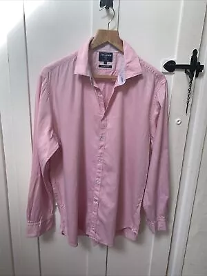 T.M Lewin Pink Egyptian Cotton Shirt Size L • £12