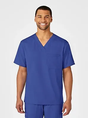 NWT Wonder Wink Pro Men's Modern Fit Scrub Top 6619 Sz Small Galaxy Blue • $21.99