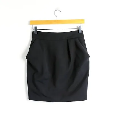 $9.99 • Buy Zara Black Tulip Skirt Mini Short Office Work Career Party Black Classic Pencil
