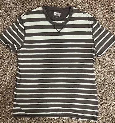 Converse One-Star Black & Light Gray Striped Crewneck T-shirt - Size XL • $14