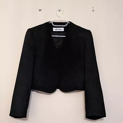 ELECTRE Vintage 80s 'Black Crop Jacket Size S • £14