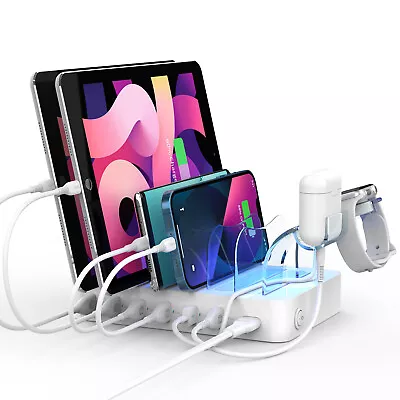 SooPii Premium White 6-Port USB Charging Station For Multiple Devices • $34.99