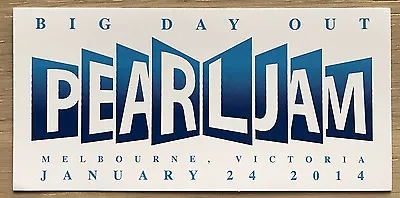 Pearl Jam - Melbourne 2014 Tour Big Day Out Sticker - Eddie Vedder • $39.99