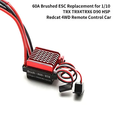 60A Brushed ESC Electronic Speed Controller BEC Tamiya Output For 1/10 RC Cars • $27.99