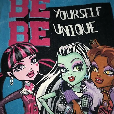 Monster High Beach Towel 28x55 In Be Yourself Be Unique Be A Monster Mattel • $17.95